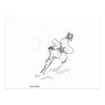 flower outline post cards