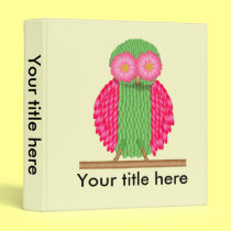 Flower Owl binders