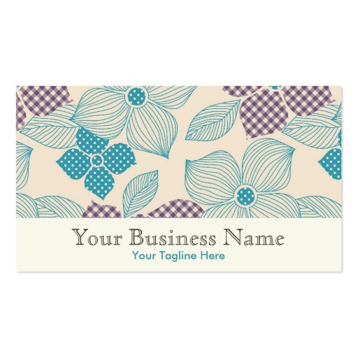 Flower Pattern Business Card (front side)