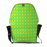 Flower pattern green yellow and blue courier bags