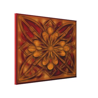 Flower Pattern Stretched Canvas Print