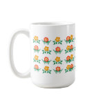 Flower Pattern: Vector Drawing: mugs
