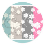 flower_patterns round sticker