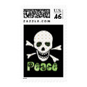 Flower Peace Skull postage