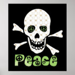 Flower Peace Skull Poster