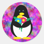 Flower Penguin Stickers