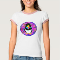 Flower Penguin t-shirts by SuanSKatra Flower Penguin t-shirts