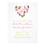 Flower Petal Heart Wedding Invitation