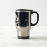 Flower petals sprinkling a raft by Ando, Hiroshige Mug