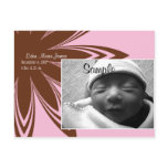 Flower Photo birth announcement Post Card