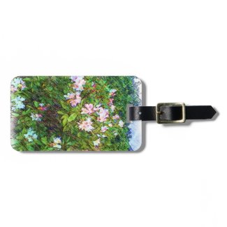 Flower photo painting travel bag tag