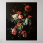 Flower Piece, Carnations, roses and coneflower posters