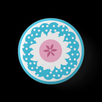 Flower Polka buttons