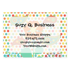 Flower Polka Dots Paisley Spring Whimsical Gifts Business Card