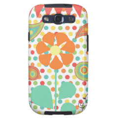 Flower Polka Dots Paisley Spring Whimsical Gifts Galaxy SIII Cover