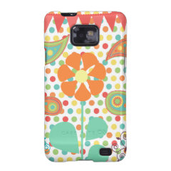 Flower Polka Dots Paisley Spring Whimsical Gifts Galaxy SII Cases