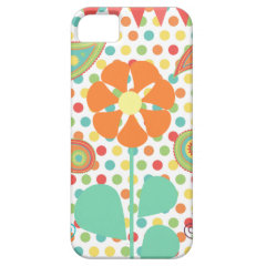 Flower Polka Dots Paisley Spring Whimsical Gifts iPhone 5 Case