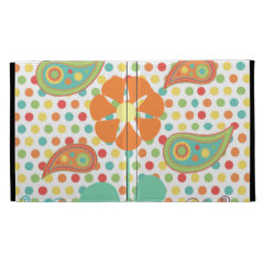 Flower Polka Dots Paisley Spring Whimsical Gifts iPad Folio Cover