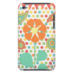 Flower Polka Dots Paisley Spring Whimsical Gifts iPod Case-Mate Case