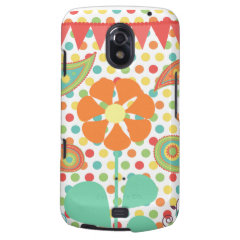 Flower Polka Dots Paisley Spring Whimsical Gifts Samsung Galaxy Nexus Cases