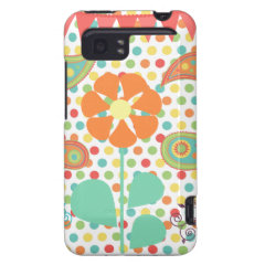 Flower Polka Dots Paisley Spring Whimsical Gifts HTC Vivid Cases