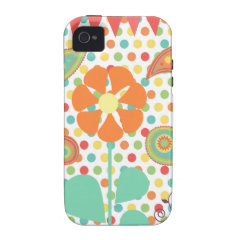 Flower Polka Dots Paisley Spring Whimsical Gifts iPhone 4/4S Cover