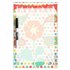 Flower Polka Dots Paisley Spring Whimsical Gifts Dry-Erase Boards