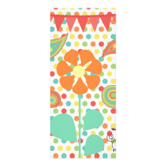 Flower Polka Dots Paisley Spring Whimsical Gifts Custom Invites