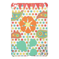 Flower Polka Dots Paisley Spring Whimsical Gifts Cover For The iPad Mini
