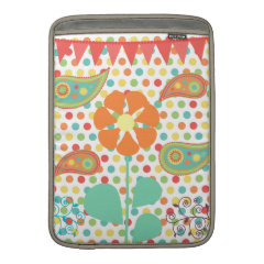 Flower Polka Dots Paisley Spring Whimsical Gifts MacBook Air Sleeve
