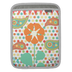 Flower Polka Dots Paisley Spring Whimsical Gifts iPad Sleeves