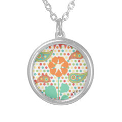 Flower Polka Dots Paisley Spring Whimsical Gifts Jewelry