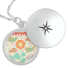 Flower Polka Dots Paisley Spring Whimsical Gifts Pendant