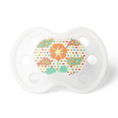 Flower Polka Dots Paisley Spring Whimsical Gifts Pacifier