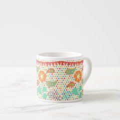 Flower Polka Dots Paisley Spring Whimsical Gifts Espresso Cup