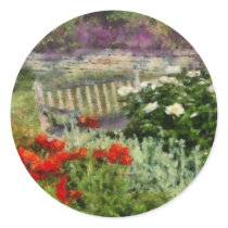 Flower - Poppy - Poppies Round Sticker