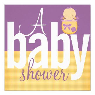 Flower Pot Babies Baby Shower Invitations