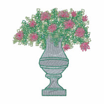 Flower Pot embroidered shirts