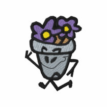 Flower Pot embroidered shirts