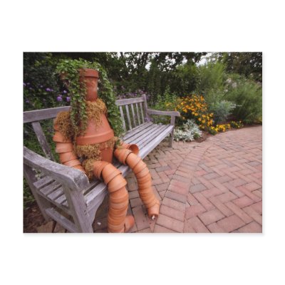 Flower Pot Girl Post Cards by pageandturner