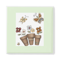 Flower Pot Magnet