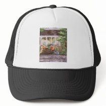 Flower Pots and a Flower Barrel hats by SusansArtGallery Flower Pots and a Flower Barrel hats