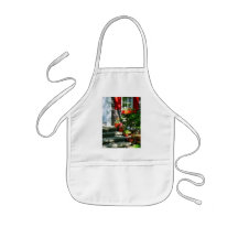 Flower Pots and Red Shutters Apron