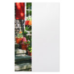 Flower Pots and Red Shutters Personalized Stationery