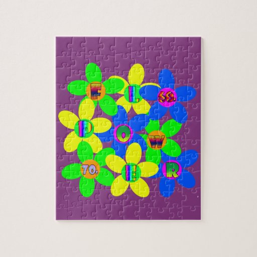 Flower Power 60s70s 2 Jigsaw Puzzle Zazzle