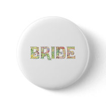 Flower power bride buttons