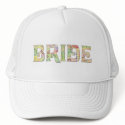 Flower power bride hats