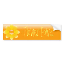 Flower Power Bumper Sticker bumper stickers by Pixel_Bunneh Flower Power Bumper Sticker bumper stickers