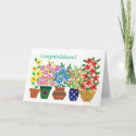 'Flower Power' Congratulations Card card