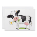 Flower Power Cow Personalized Invite